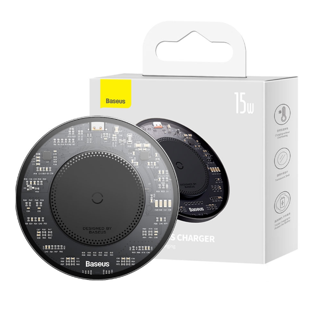 Baseus Simple 2 Wireless Charger 15W With Type-C To Type-C Cable-Cluster