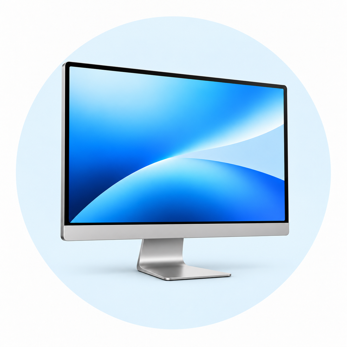 Monitors and Displays with Microfix blue circular accent