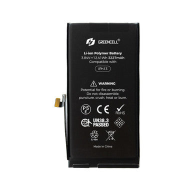 Greencell (3227mAh) iPhone 13 Replacement Battery with Adhesive Strips (Original chip best quality in the market ) - Image 2