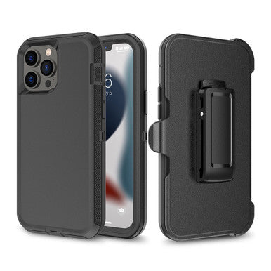 Shockproof Robot Armor Hard Plastic Case with Belt Clip for iPhone 14 Plus / 15 Plus