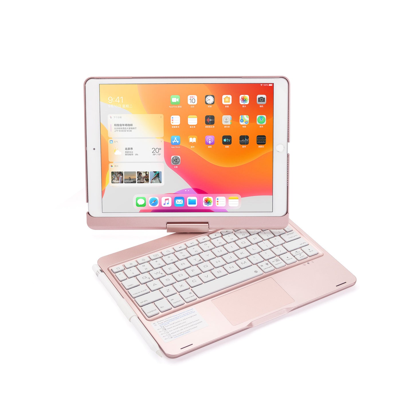 Bluetooth Keyboard Protective Cover With Touchpad For iPad 2020 10.2/10.5