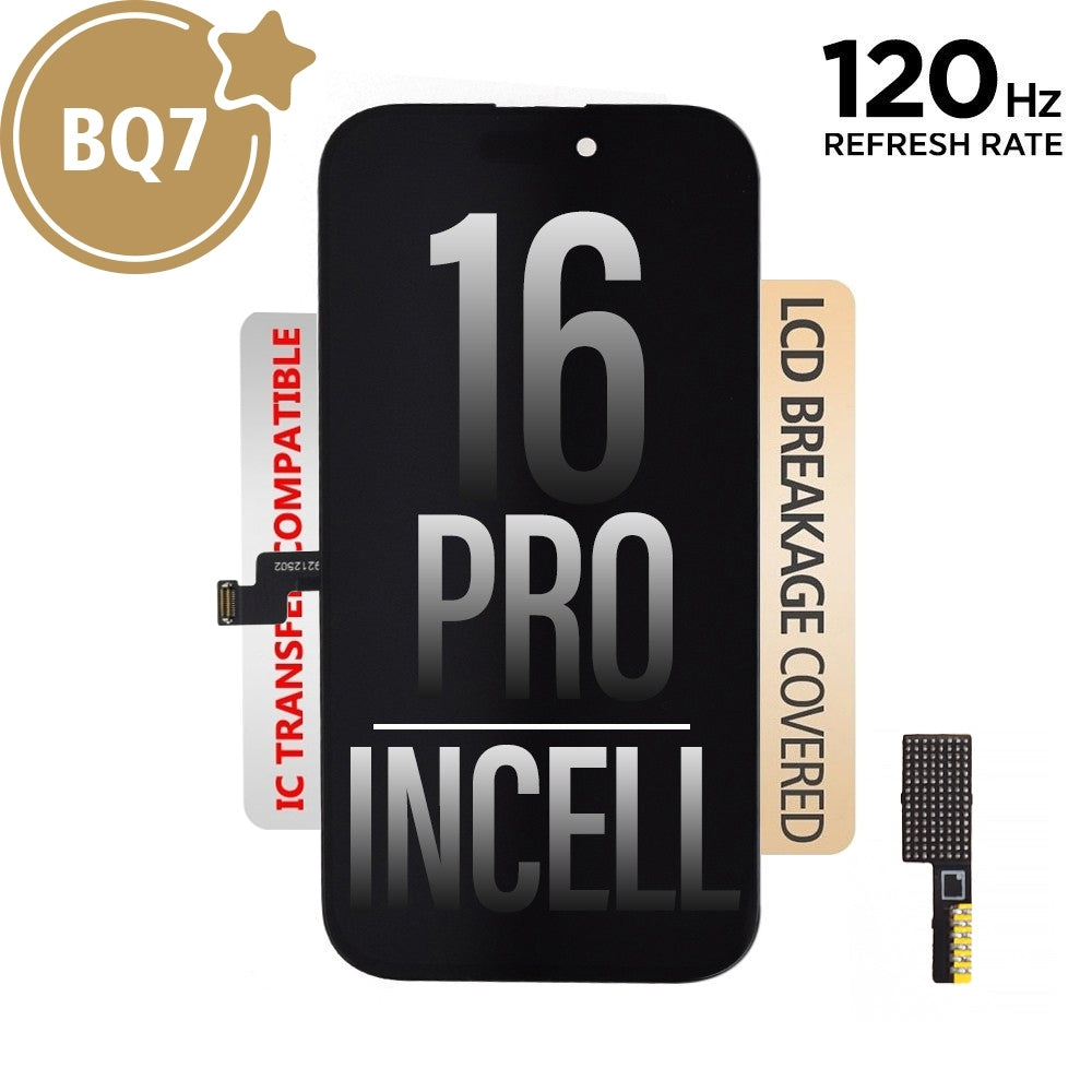 BQ7 Incell LCD Assembly for iPhone 16 Pro Screen Replacement (120HZ, Compatible for IC chip transfer)