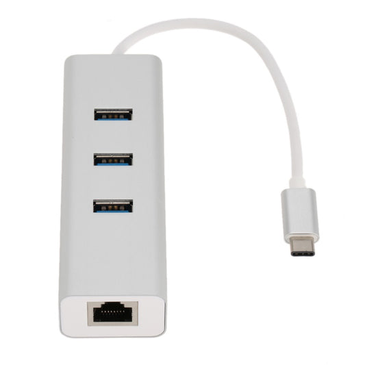 Astrotek USB-C to LAN + 3 Ports USB3.0 Hub Gigabit RJ45 Ethernet Network Adapter Converter
