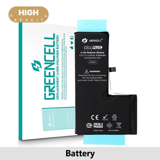 Greencell iPhone XS Replacement Battery with Adhesive Strips High Capacity 3150mAh (Original Chip Best Quality In The Market)