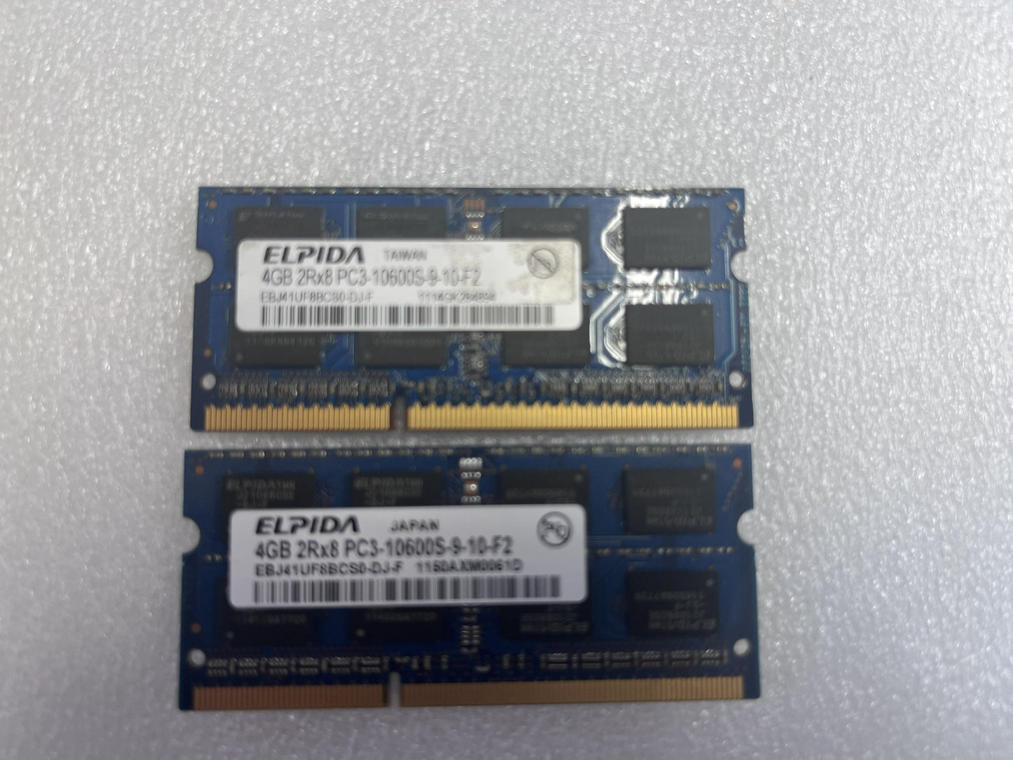 Elpida 8GB (2x4) DDR3 SODIMM RAM 2Rx8 10600