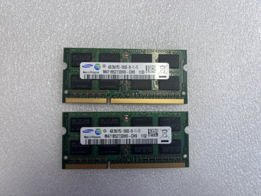 Samsung 8GB (2x4) DDR3 SODIMM RAM 2Rx8 10600 09-11-F3
