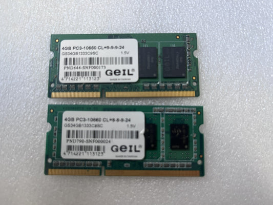 Geil 8GB (2x4) DDR3 SODIMM RAM 10660