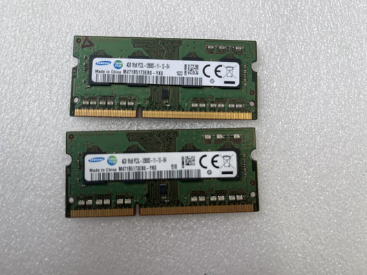 Samsung 8GB (2x4) DDR3 SODIMM RAM 1Rx8 12800
