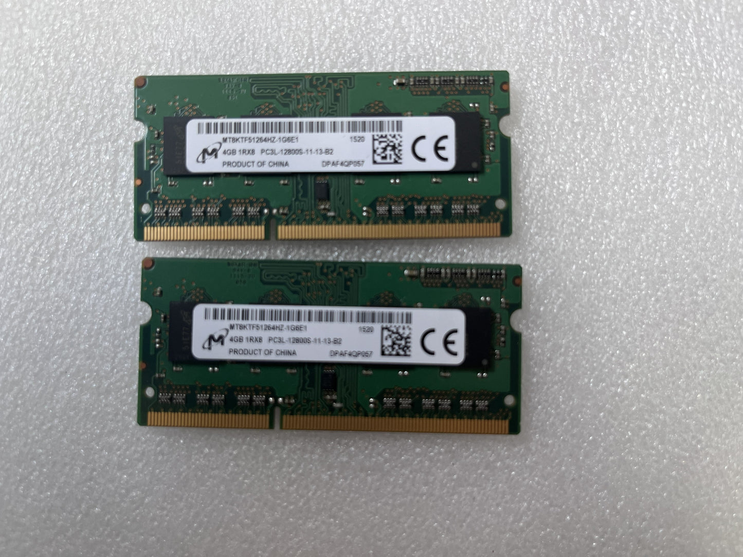 Micron 8GB (2x4) DDR3 SODIMM RAM 1Rx8 12800