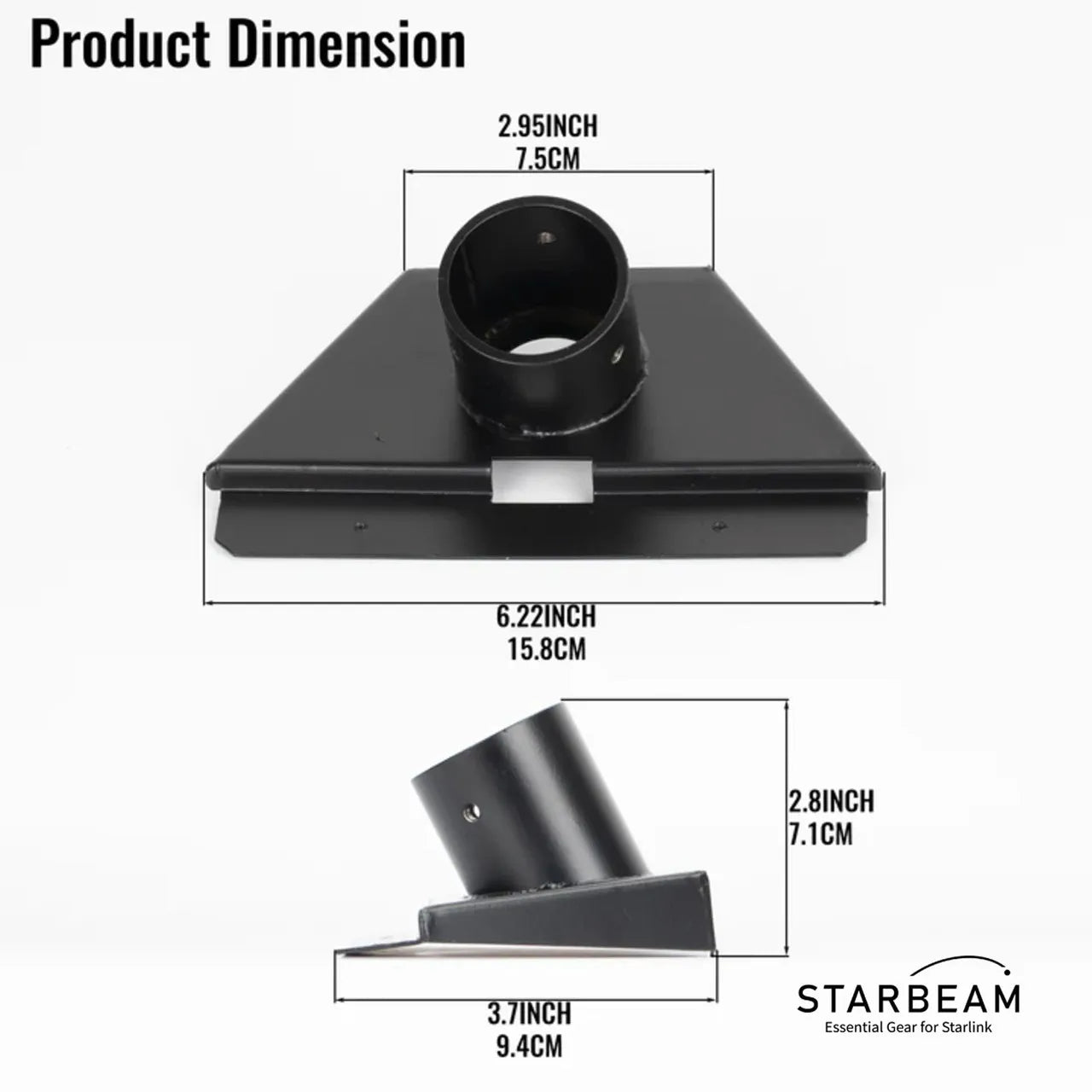 STARBEAM Starlink Mini Metal Pole Adapter for up to 39mm Pole