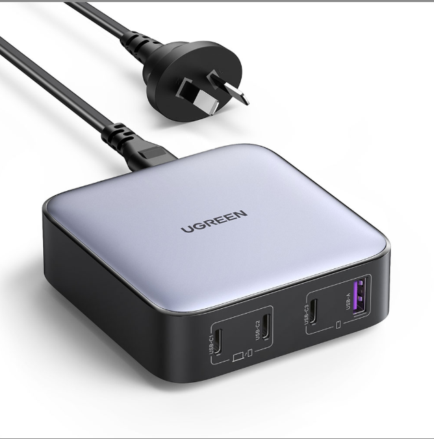 UGREEN CD328 Nexode 65W 4-Port PD GaN Fast Charger (3 x USB-C, 1 x USB-A)