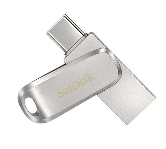 SanDisk Ultra Dual Drive Luxe USB Type-C Flash Drive - 64GB (Silver) 400MB/s USB3.1 Type-C
