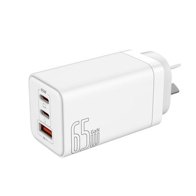 iQuick 65W USB-C Dual Ports Charging Adapter-White - Image 3