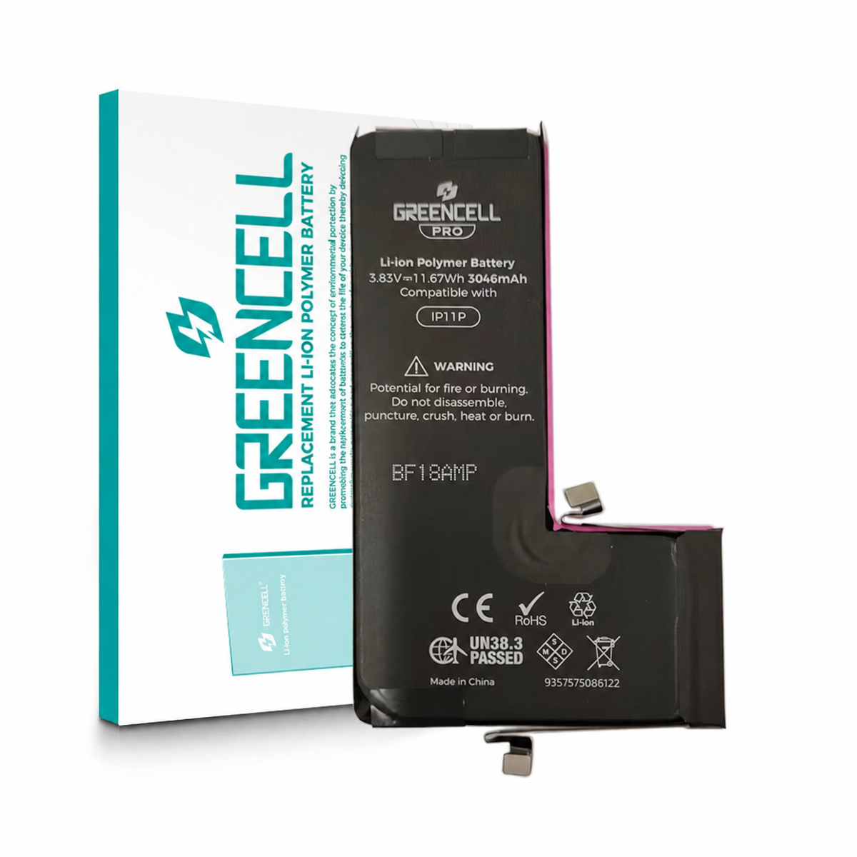 iPhone 11 Pro Greencell PRO Replacement Battery — 3046mAh