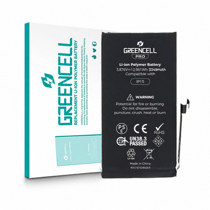 iPhone 15 Greencell PRO Replacement Battery — 3349mAh