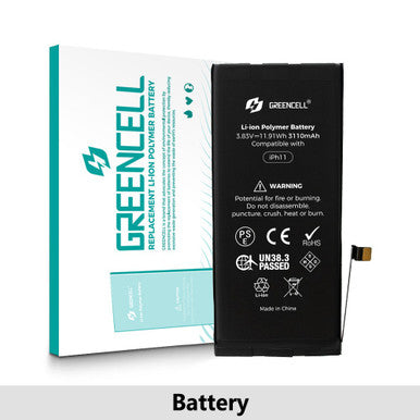 Greencell (3110mAh) iPhone 11 Replacement Battery with Adhesive Strips (Original chip best quality in the market )
