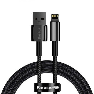 Baseus Tungsten Gold Fast Charging Data Cable USB to iP 2.4A 2m - Image 5