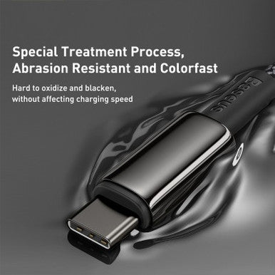 Baseus Tungsten Gold Fast Charging Data Cable Type-C to Type-C 100W 2M Compatible for iPhone 15 Series - Image 3