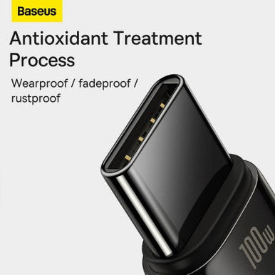 Baseus Tungsten Gold Fast Charging Data Cable USB to Type-C 100W 2m-Black - Image 7