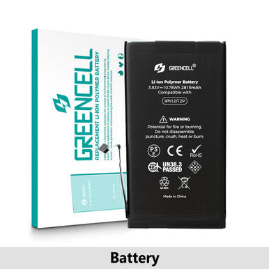 Greencell (2815mAh) iPhone 12 / 12 Pro Replacement Battery with Adhesive Strips (Original chip best quality in the market )