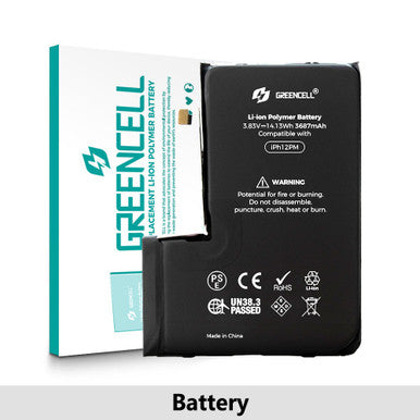 Greencell (3687mAh) iPhone 12 Pro Max Replacement Battery with Adhesive Strips (Original chip best quality in the market )