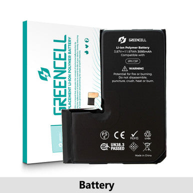 Greencell (3095mAh) iPhone 13 Pro Replacement Battery with Adhesive Strips (Original chip best quality in the market )