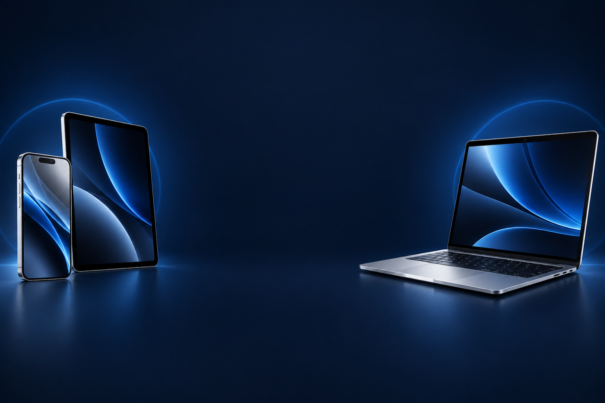 general repairs — silver devices with blue accents