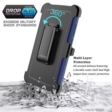 Shockproof Robot Armor Hard Plastic Case with Belt Clip for Samsung Galaxy S21 Plus - Image 3