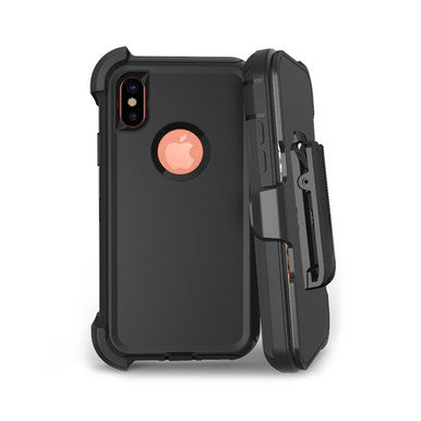 Shockproof Robot Armor Hard Plastic Case with Belt Clip for iPhone X / XS